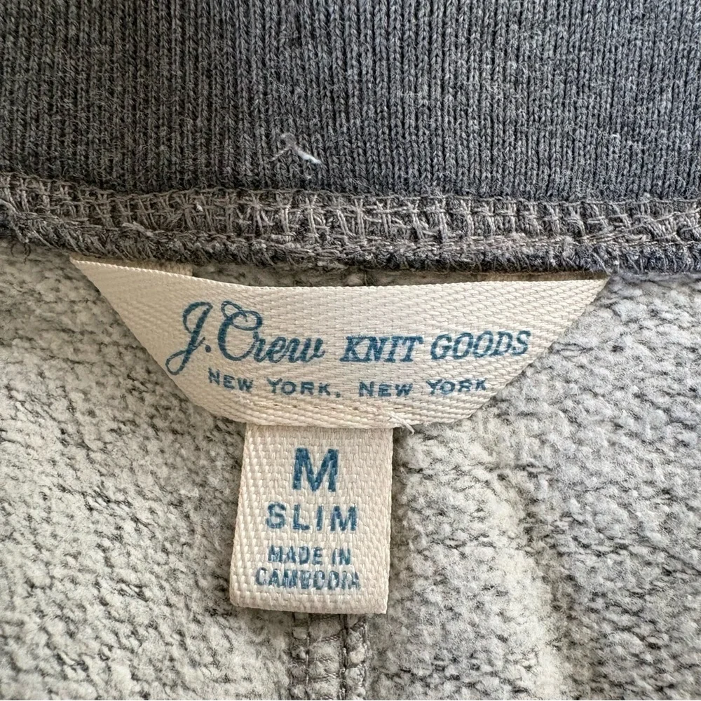 J.Crew Pants Mens M Gray Knit Goods Joggers Slim Casual Fleece Sweatpants Soft‎